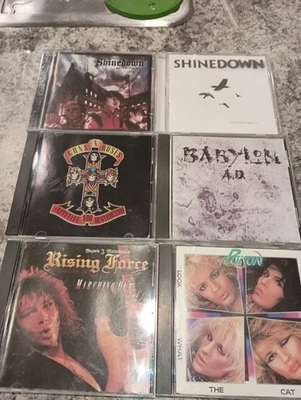 6 Rock Metal Cd Lot (Poison,GnrR,Babylon AD,Malmsteen, Shinedown) Foto 1 de 2