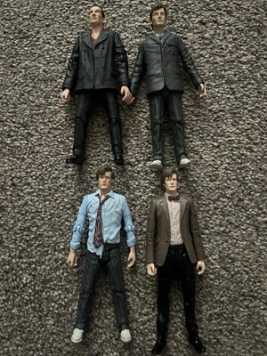 Doctor Who 4x Doctor Figure Bundle Modern Era 2x 11th, 10th And 9th Figures - Image 1 of 4