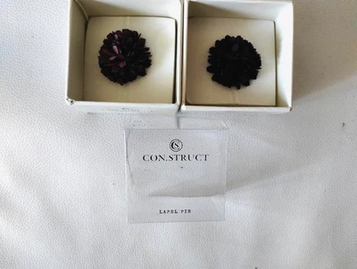 CONSTRUCT Men's Flower Design Lapel Pins - 2 of Them! - Image 1 of 4