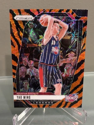 2024-25 帕尼 Prizm 姚明 #284 橙色老虎条纹保护壳命中 SSP 罕见火箭 — 第 1/2 张图片