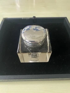 Antique Sterling Silver Topped / Cut Glass Inkwell - Picture 1 of 4