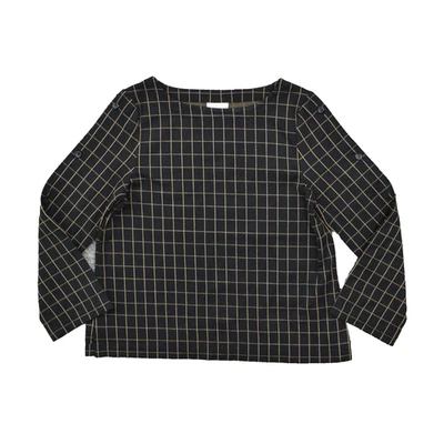 J. Jill Women's Size M Blouse Top Long Sleeve Black Striped Viscose Crew Neck Re - Изображение 1 из 4