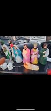 Vintage Empire Complete Nativity Set 11 Piece Christmas Lighted Blow Mold *READ*