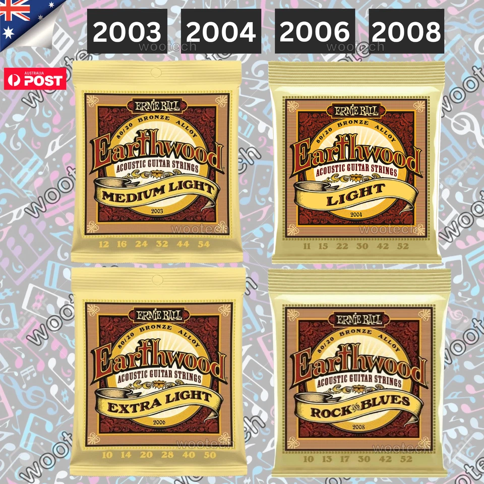 Ernie Ball Earthwood 80/20 Bronze  Acoustic Guitar Strings 2003 2004 2006 2008 - image 1 of 1