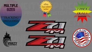 X2 Z71 4x4 Vinyl Truck Body Tailgate Decal Chevy Silverado Red Sticker 2-PACK - Picture 1 of 9