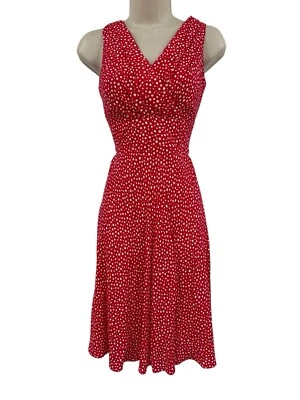 De colección. Vestido Sheri Martin 6P Ajuste Acampanado Rojo Lunares Pinup Retro Rockabilly Minnie Foto 1 de 4