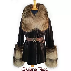 LUXURIÖSER GESCHERTER NERZFELLMANTEL/JACKE VON GIULIANA TESO - Bild 1 von 11
