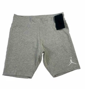 Nike Air Jordan Essentials Biker Shorts Gray Youth Girls Size XL (13-15 YRS) NEW - Picture 1 of 6