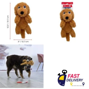 KONG Comfort Pups Goldie Dog Toy – Soft Plush Squeaky & Crinkly – 2 Toys in 1 - Picture 1 of 1