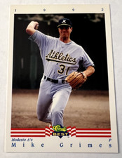 1992 Classic Best Professional Baseball #36 Mike Grimes Modesto A's Pitcher