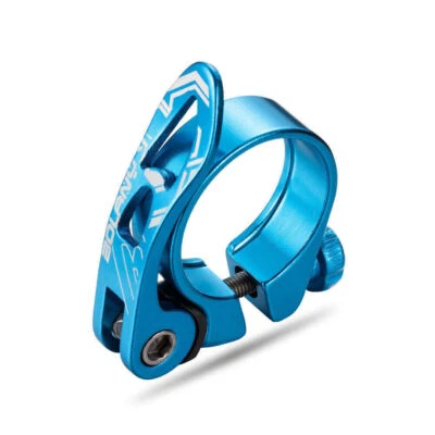 自行车座杆夹 31.8/34.9 毫米铝制座椅柱锁夹快速释放 — 第 1/4 张图片