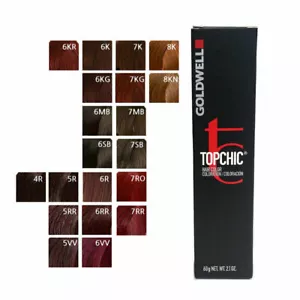 GOLDWELL TOPCHIC TUBES 60ML - Permanent Hair Colour - All Colours available - Picture 1 of 2