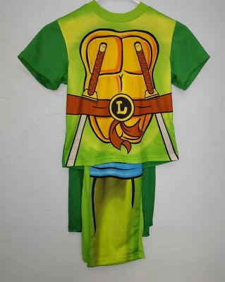 Teenage Mutant Ninja Turtles TMNT Leonardo 3 Piece Pajama Cape Medium Size 8 NEW - Image 1 of 4
