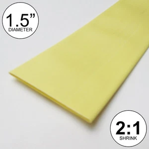 1,5" ID gelb Schrumpfschlauch 2:1 Verhältnis (8 Zoll) Polyolefin Fuß/ft/bis 40mm - Bild 1 von 3