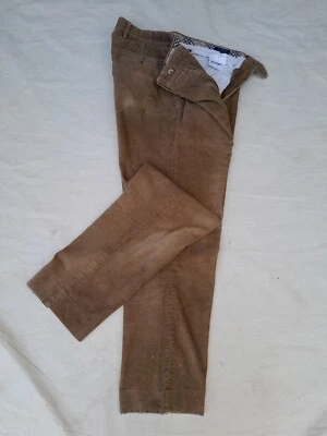 Pantalón Burberry Pana Hombre 36 Tostado Plisado Elastizado Calce Hecho en España Defecto Foto 1 de 4