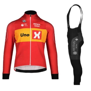 2024 UNO-X cycling Thermal Fleece jersey long sleeve Bib pants Cycling Bib Pants - Picture 1 of 7