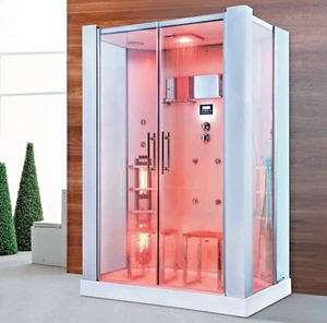XXL Luxus LED Dampfdusche +Infrarotsauna-Kombi Infrarot Sauna-Wärmekabine + Ozon - Bild 1 von 7