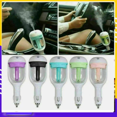 Car Air Purifier Diffuser Ultrasonic Air Humidifier Purifier Essential Oil Mist - Image 1 of 4