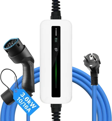 Caricatore EV Tipo 2, Modo 2 10/16A Cavo Di Ricarica per Auto Elettriche Con Spi - Immagine 1 di 4