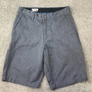 Volcom Frickin Stripe Chino Shorts Men's Waist 30 Gray Flat Front 10" - Picture 1 of 7