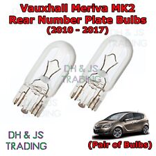 For Vauxhall Meriva Rear Number Plate Bulbs Pair Reg Plate Bulb Lights (10-17)