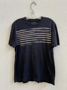 Guess 1981 T Shirt 100% Cotton Black Mens Size Medium GUC - Picture 1 of 7