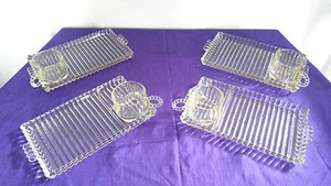 Hobb Uñas Transparente Vidrio Oscuro Brunch Servir Plato y Servicio de Taza para 4 8 Piezas - Imagen 1 de 7