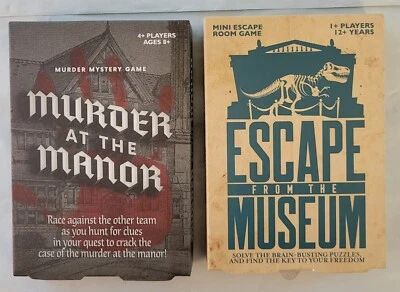 Murder At The Manor & Escape From The Museum Card Game Escape Room Mini Game Set - Image 1 of 4