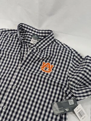 NUEVO CON ETIQUETAS Ropa de Caballeros Para Hombres Castaño Rojizo Universidad Abotonada Manga Larga Cuadros Mediana  Foto 1 de 4