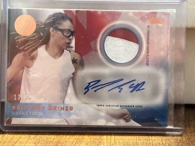 2016 Topps Olympic Autographed two color relic patch Brittney Griner 13/25 - Image 1 of 2