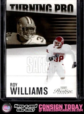 2006 Playoff Prestige Roy Williams Turning Pro Dallas Cowboys - Image 1 of 2