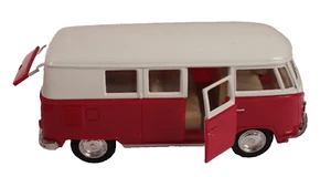 5" Kinsmart Classic 1962 Volkswagen Bus Van Model Toy 1:32 VW- Red Pull Back Car - Picture 1 of 8
