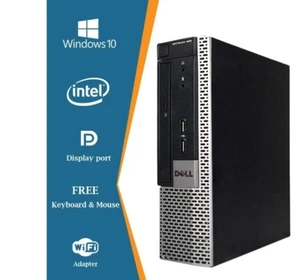 GENUINE DELL USFF QUAD CORE i5 DESKTOP PC COMPUTER WINDOWS 10 4GB RAM 240GB SSD - Picture 1 of 1
