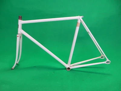 Eimei White NJS Approved Keirin Frame Track Bike Fixed Gear  - Image 1 of 4