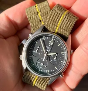 Vintage Seiko British Military RAF Mk1 Chronograph Herrenuhr Schön! - Bild 1 von 13