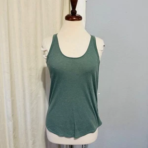 Prana geripptes Tanktop Racerback Yoga sportlich grün ärmellos Damen Small - Bild 1 von 9