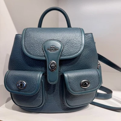 Coach Hadley Backpack In Signature Canvas in Dark Teal CBH09  - Image 1 of 4