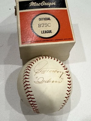 Jeff Torborg Autographed Baseball –Cleveland Indians– MacGregor B75C League Ball - Image 1 of 4