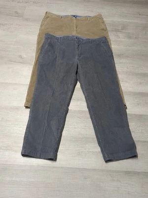 Lote 2 Pantalones Pana Izod Marrón/Gris Recto Talla 40X30 Foto 1 de 4