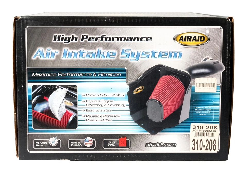 Sistema de admisión de aire de alto rendimiento Airaid apto 07-11 Jeep Wrangler V6 3,8 L 310208 Foto 1 de 4
