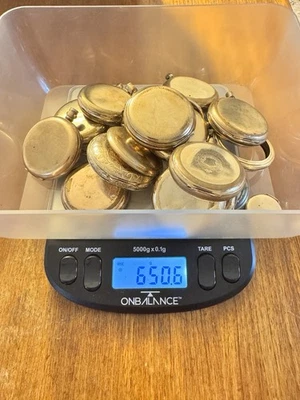 650g Gold-Filled Pocket Watch Cases for Use, Scrap, Repair, Recovery. (Lot #2) — 第 1/4 张图片