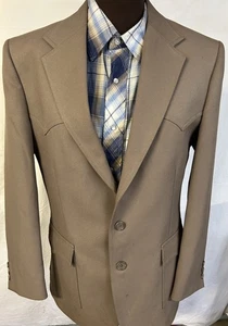 Chaqueta De Colección Levi’s Para Hombres 40 R Tostada Western Wear Blazer Abrigo Deportivo San Francisco - Imagen 1 de 9