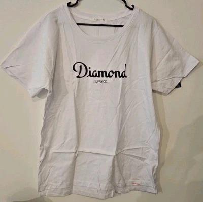 Camisa de manga corta Diamond Supply Co blanca y negra talla XL Foto 1 de 3