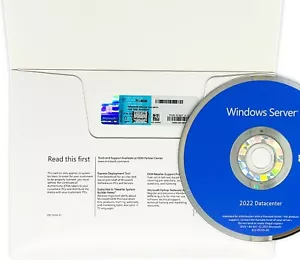 Windows Server 2022 Datacenter GENUINE LICENSE- 48 Core - OEM Kit DVD - Picture 1 of 2