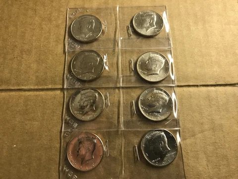 2016 2017 2018 2019 P&D Kennedy Half Dollar Uncirculated 8 Coins 50c Cover