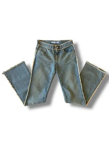 Pantalones de mezclilla vintage Fornarina Y2K glam de tiro bajo bootcut talla 27 - Imagen 1 de 19