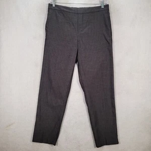 Old Navy Womens Pants Size 12T Charcoal Striped Pull On Career Ankle Trouser - Picture 1 of 13