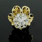  3/4 CT Lab-Created Diamond Single Stud Earring 14k Yellow Gold Plated Silver