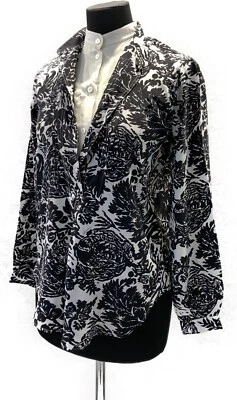 复古古驰丝绸花卉束腰衬衫上衣印花尺寸 38 — 第 1/4 张图片