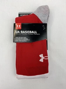 Under Armour UA Baseball Over the Calf Sock Red 883096703358 New Adult Size Lrg - Picture 1 of 17